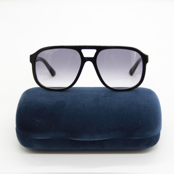 NEW GUCCI GG1188S 002 BLACK UNISEX AVIATOR SUNGLASSES GUCCI GG 1188S 002 - Picture 3 of 16